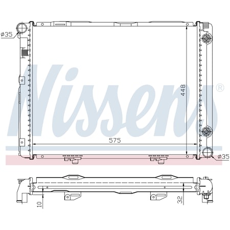Nissen Nissens Radiator, 62722A 62722A